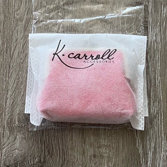 NWT “K•Carroll” Poppy Red “Coin Purse” Vegan Leather Neoprene Fabric W/2 Opening - Picture 5 of 10